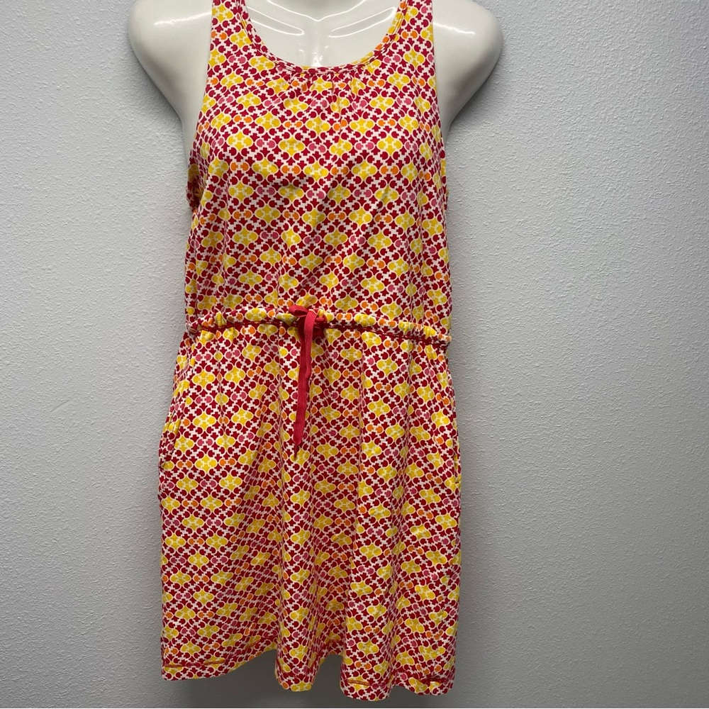 Patagonia Pink and Yellow Halter Sundress Sleeveless